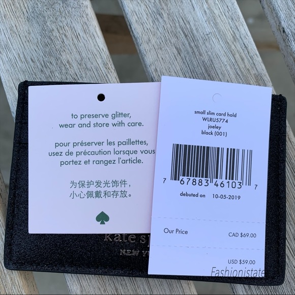 Kate spade Joeley Holiday 2019 card Holder Black - Picture 5 of 8